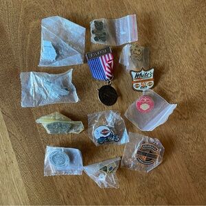 Harley Davidson Motorcycle Collector Pins, Set of 12, Vintage